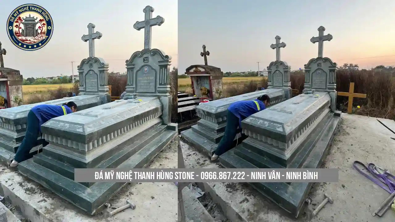 Lăng mộ đá Công giáo đẹp – Báo giá & mẫu mới nhất tại Thanh Hùng Stone